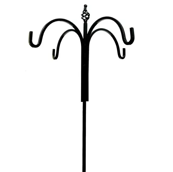 AGW 90"x24" Tall 4 Hook Spiral Twist Black