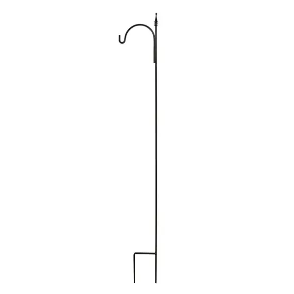 AGW Square Tall Single Finial Matte Black