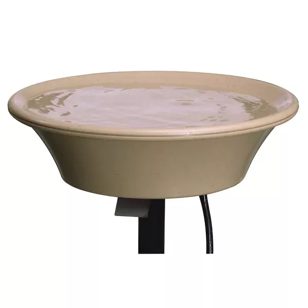 API 14" Heated Bird Bath With EZ Tilt Deck Mount & Pole
